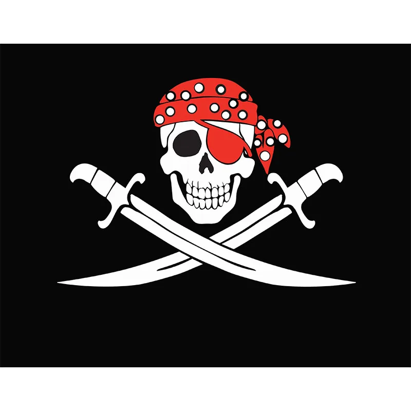 

Подвесной красный флаг Jolly Roger в виде черепа пирата для украшения
