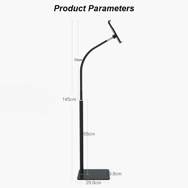 Offerte Tablet Regolabile Pavimento Supporto Del Basamento Flessibile A Collo Di Cigno Del Telefono Tablet Supporto Di Base Stabile Per 4.0-10.6 Pollici Telefono Tablet