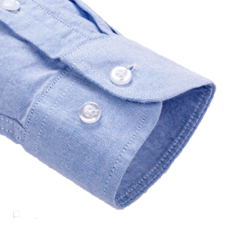 AOLIWEN 2021 new 100% cotton Oxford fabric white solid color slim business casual long sleeve shirt button collar men shirts