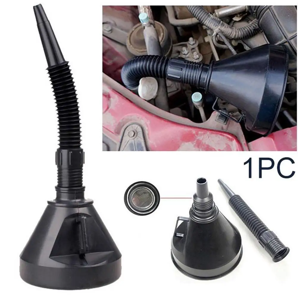 

Universal Oiler Filter Funnel Car Truck Motorcycle Tool Car Pipe Plastic Spout Filled Repair pour Gasoline Vehicle With H8W9