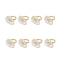 8pcslot fashion napkin ring white flower napkin ring hotel exquisite napkin button wedding table decoration napkin ring