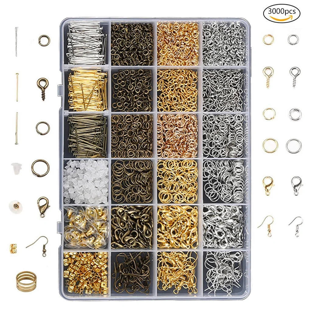 3000 шт. серебряные золотые бронзовые открытые колечки из сплава для изготовления