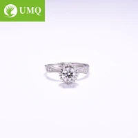umq 925 sterling silver 1ct 6 56 5mm d color moissanite ring pass diamond test excellent cut white moissanite wedding rings