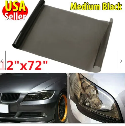 

30*180cm Car Light Headlight Taillight Matt Black Tint Vinyl Film Sticker Sheet Fog Light Rear Lamp Matt Smoke Film