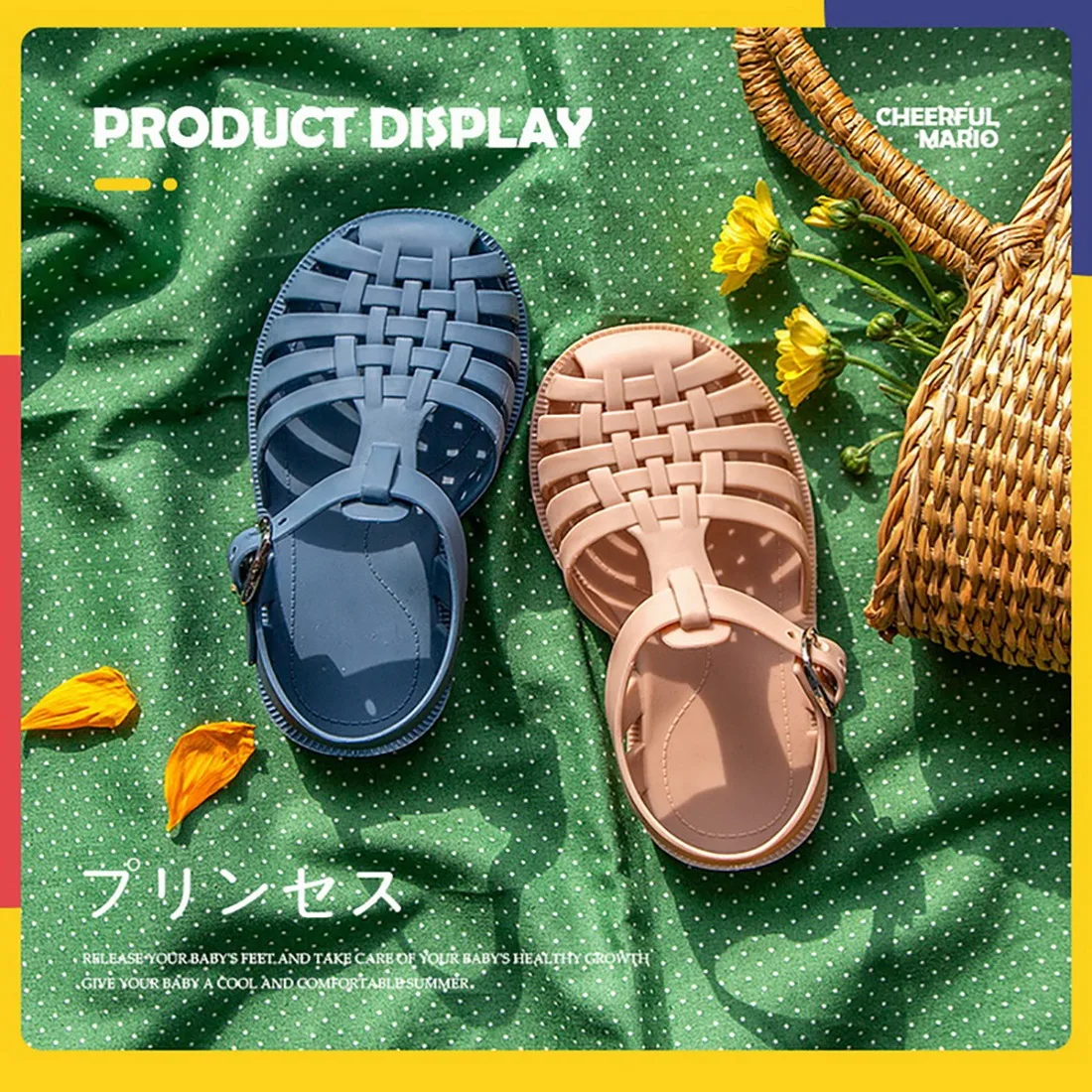 

Summer Children Sandals Boys Toddler Soft Non-slip Princess Shoes Kids Candy Jelly Beach Shoes Girl Kids Casual Roman Slippers