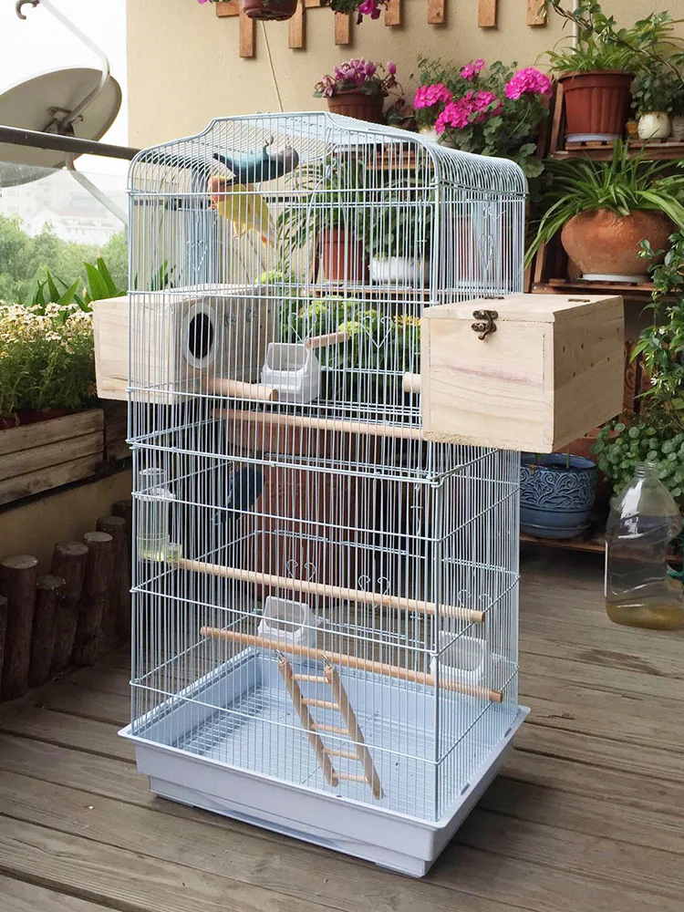 

Большая роскошная клетка для попугаев, клетка для разведения пионов Xuanfeng, клетка для птиц из кожи тигра, большая вилла, большого размера