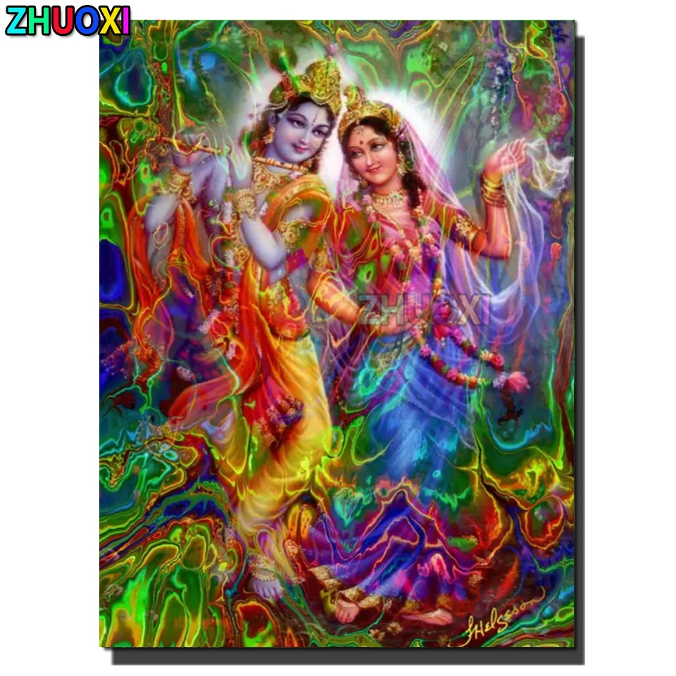 

5D DIY Hindu Goddess Diamond Painting Full Drill Square Embroidery Diamond Mosaic Picture Of Rhinestones Christmas Gift