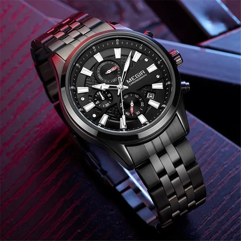 Часы MEGIR мужские водонепроницаемые армейские брендовые Роскошные спортивные в