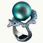 Кольцо из кораллового жемчуга, нефритовое кольцо, роскошные ювелирные изделия, модные женские кольца, Персонализированные Популярные банкетные украшения, подарок для пар