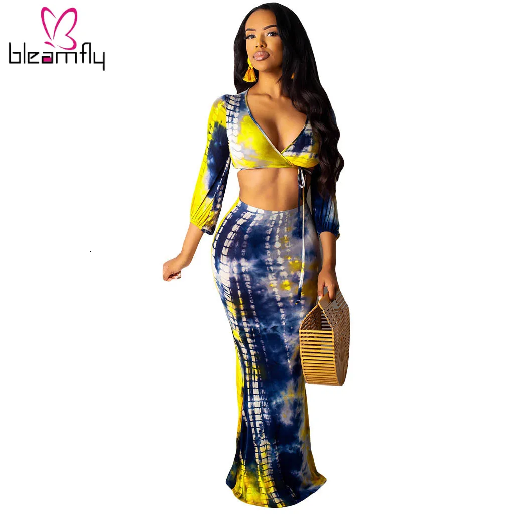 Новинка 2019! женские летние костюмы с коротким топом и юбкой годе Сексуальные