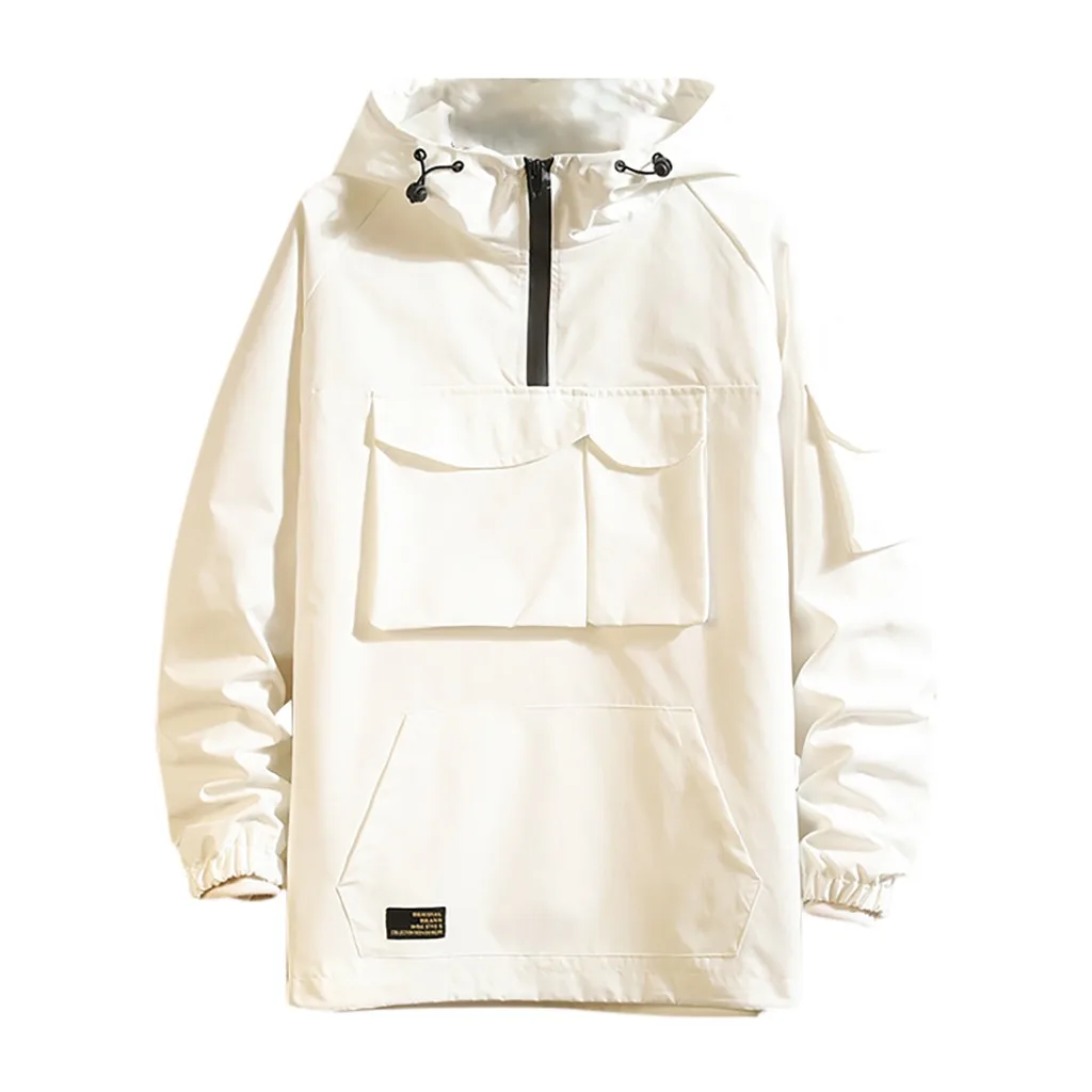 White Dropshipping Men's New Style Fashion Casual Cap Safari Jackets Fashion Large Comfortable Jackets Coat Prom Dress Women - Color: White
