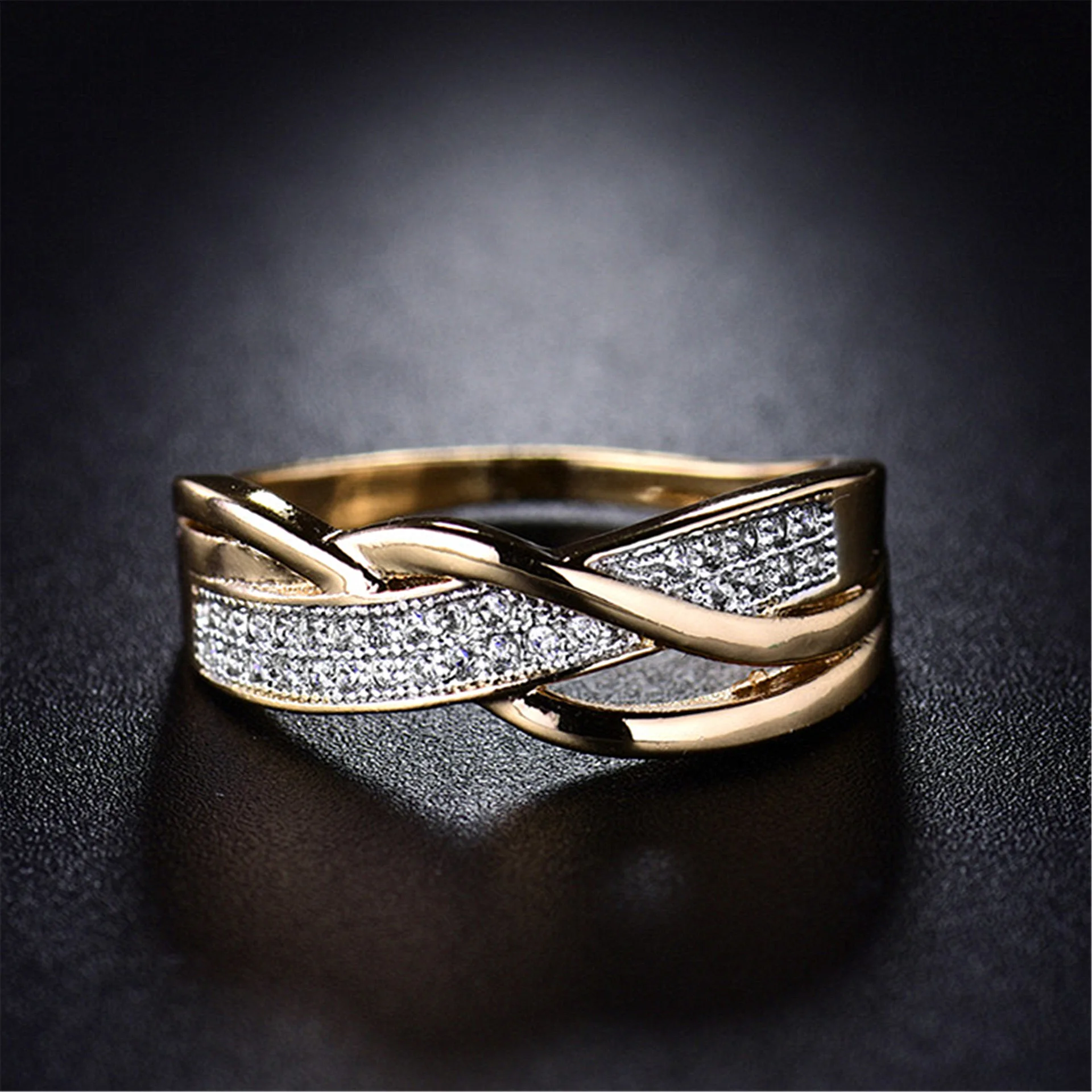 Kemstone Creatived Engagemnet кольцо медь золото посеребренное кольцо для женщин ювелирные изделия подарок