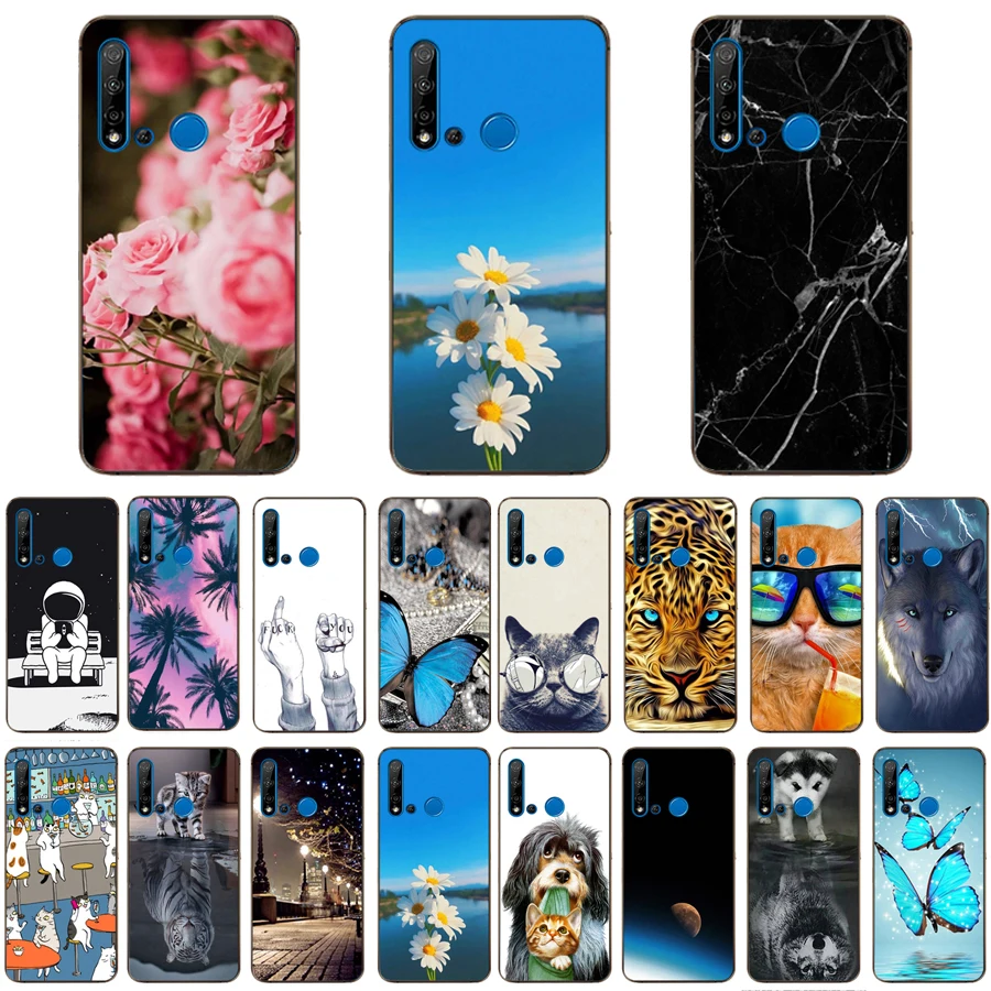 Для Huawei Nova 5i GLK-LX1 GLK-LX2 чехол роскошный из ТПУ и силикона Чехлы для телефона задняя
