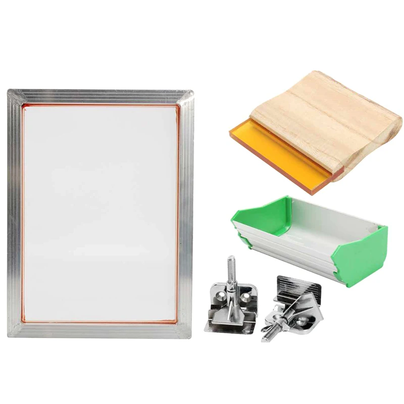 5Pcs/Set A5 Sn Printing Kit Aluminum Frame+Hinge Clamp+Emulsion Coater+Squeegee Frame Tool Parts | Инструменты