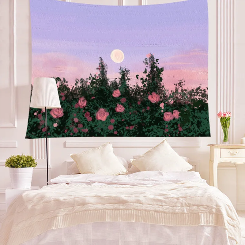 

Pastel Painting Girl Tapestry Kawaii Room Decor Background Home Deco Room Decoration Bedroom Dormitory Aesthetic Wall Decoration