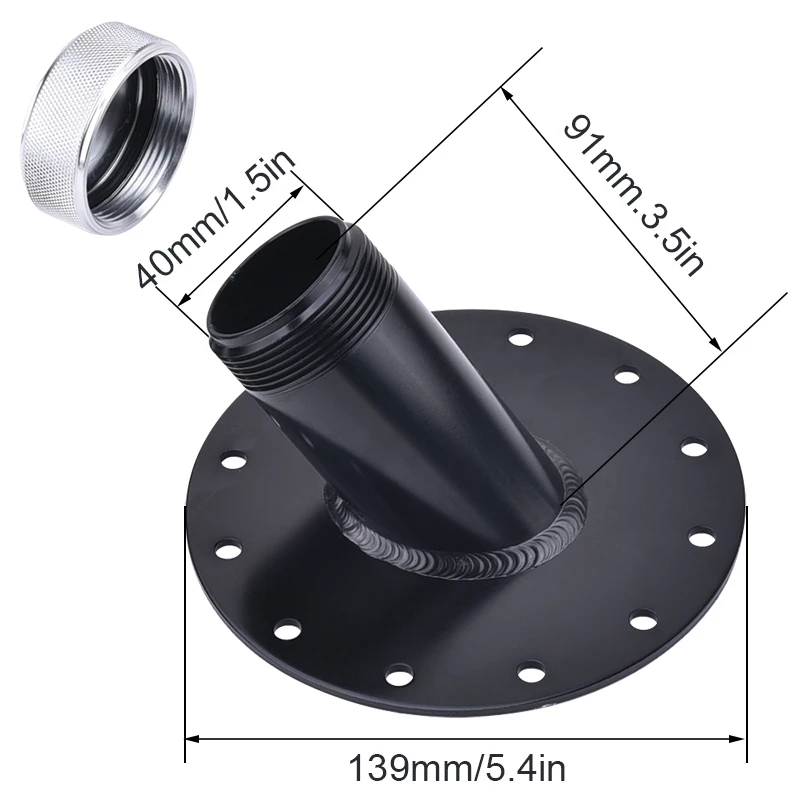 SPEEDWOW 45-градусный топливный бак наполнитель горловины + алюминиевая крышка