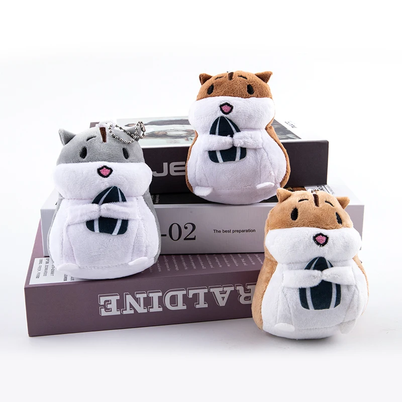 

Creative Hamster Holding Melon Seed Plush Pendant Toys Doll Keychain Gift 12cm