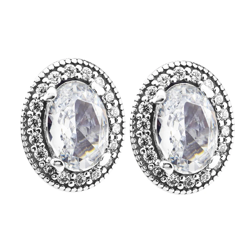 

100% 925 стерлингового серебра CZ элегантное винтажное, серьги со шпилькой, для женщин, серьги, ювелирные изделия, ювелирные изделия уха Brincos