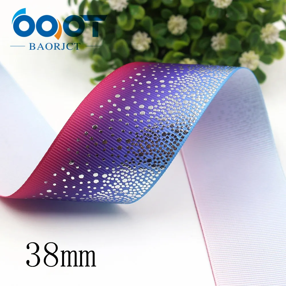 OOOT BAORJCT I-19911-2126 38 мм 10 ярдов красочные градиентные бронзовые корсажные ленты лук
