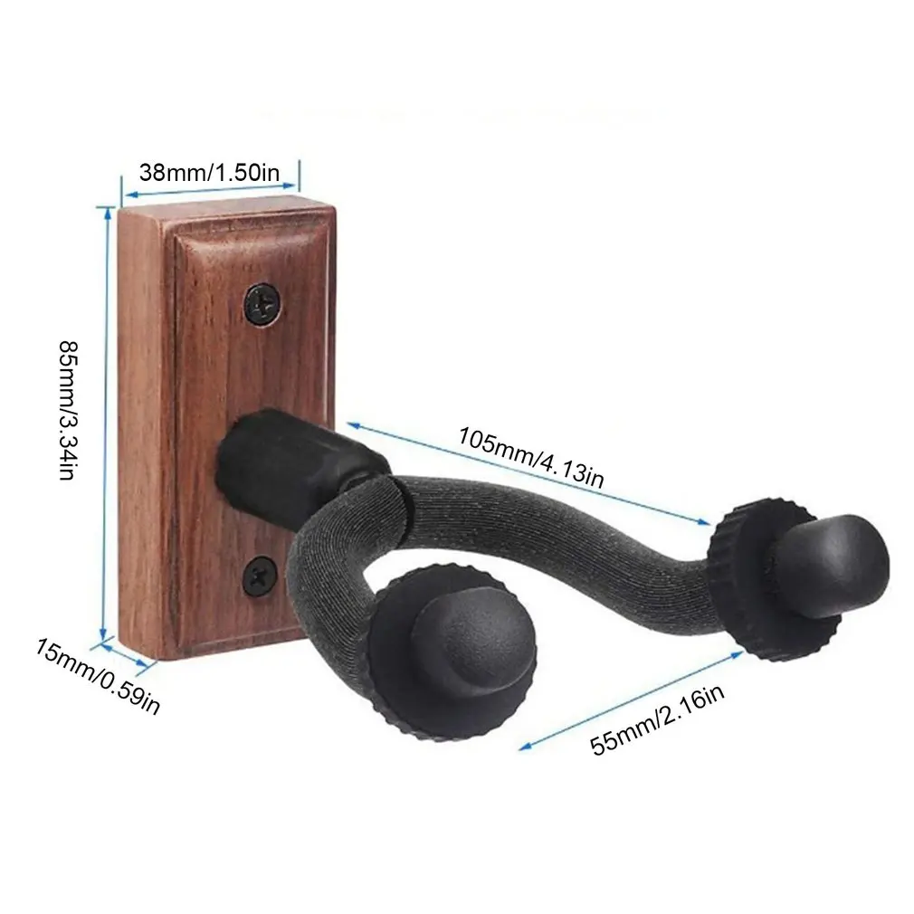 

Universal Walnut Hanger Solid Wood Wall-mounted Guitar Ukulele Violin Bracket Detachable
