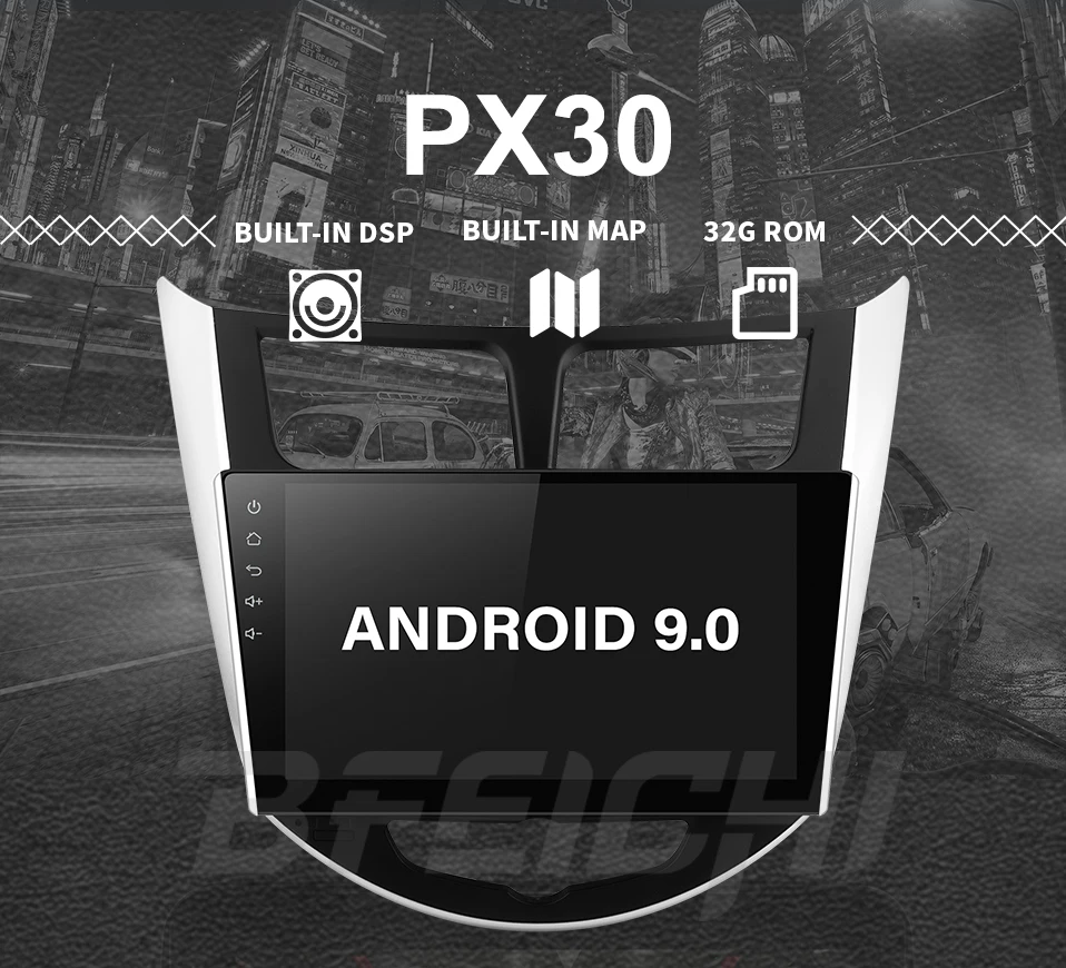 Ips PX30 Android автомобильный dvd для hyundai Solaris accent Verna i25 с gps навигацией Радио Видео Стерео Мультимедиа Плеер