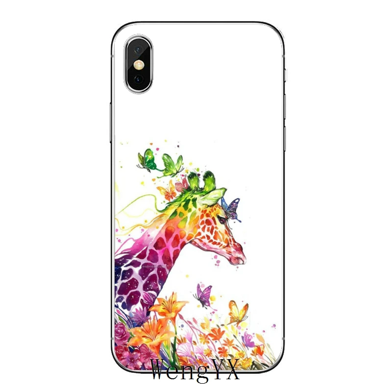Акварель Жираф Мягкий ТПУ чехол для телефона Samsung Galaxy J7 J5 Prime pro J3 A7 A5 A3 2018 2017 2016 2015 |