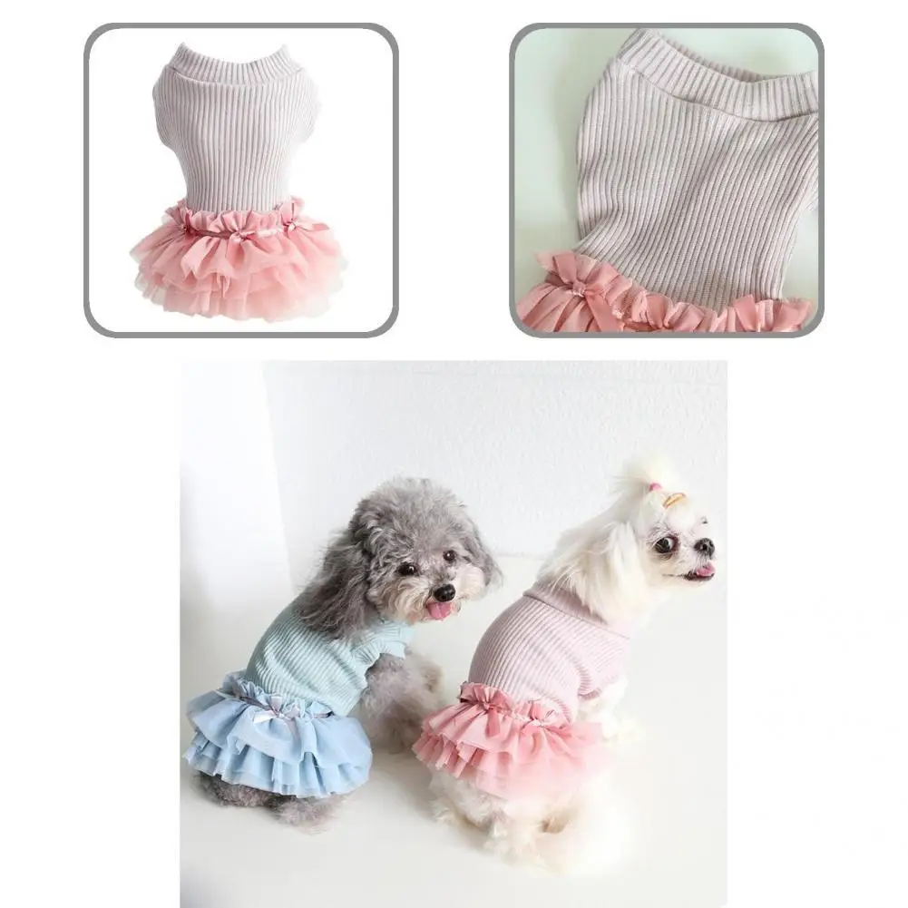 

Patchwork Lightweight Chic Close Fitting Pet Dress-up Apparel for Autumn