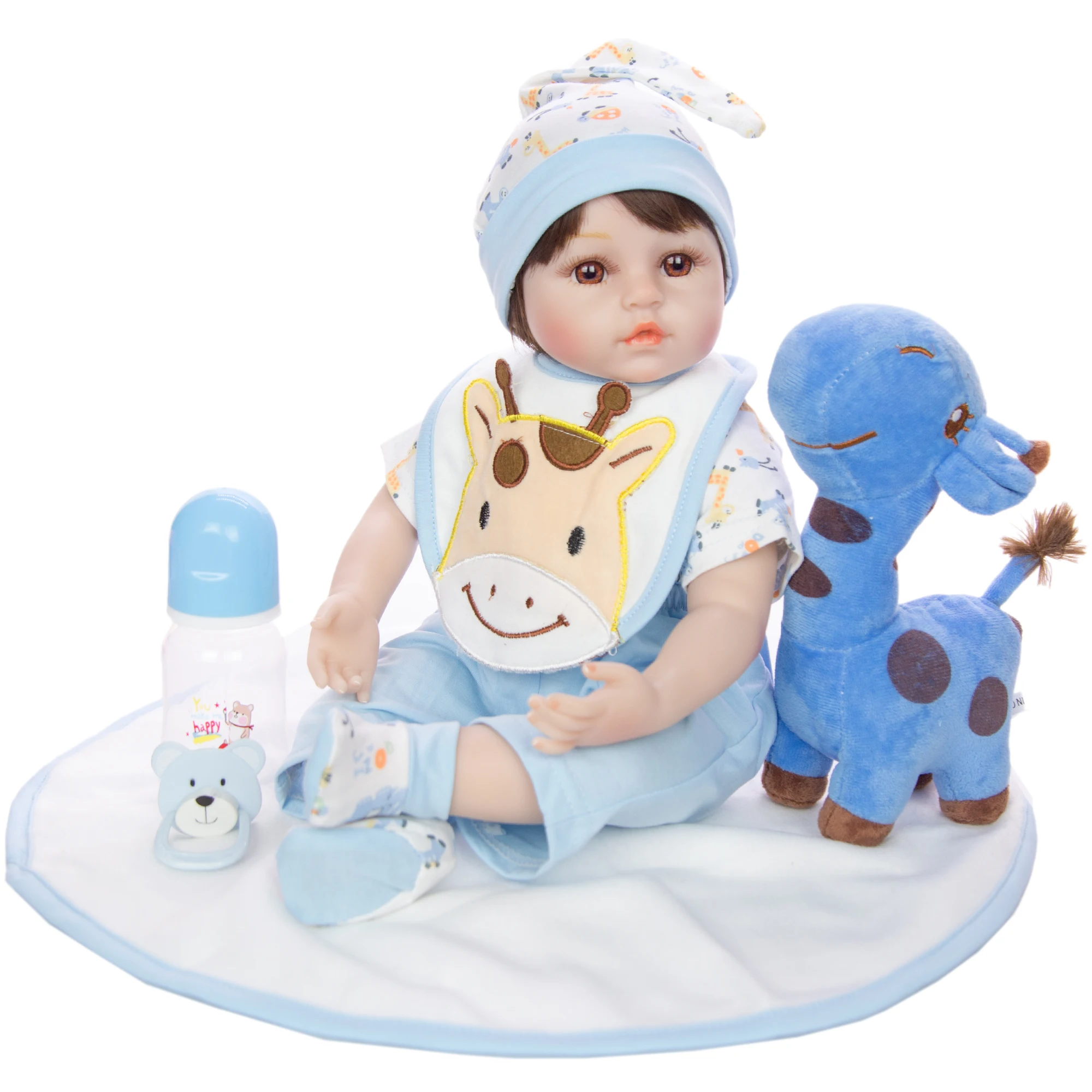 KEIUMI 18 дюймов красивый Reborn Menino Мягкий силиконовый винил Реалистичная кукла Baby 48 см