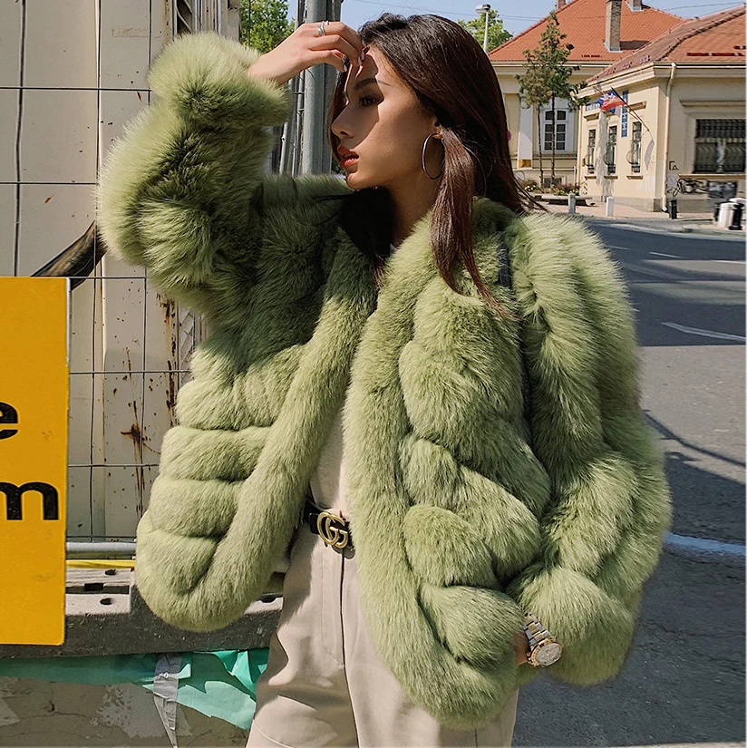 FURSARCAR 2021 новый дизайн саржевая зимняя женская меховая куртка 60 см длинная