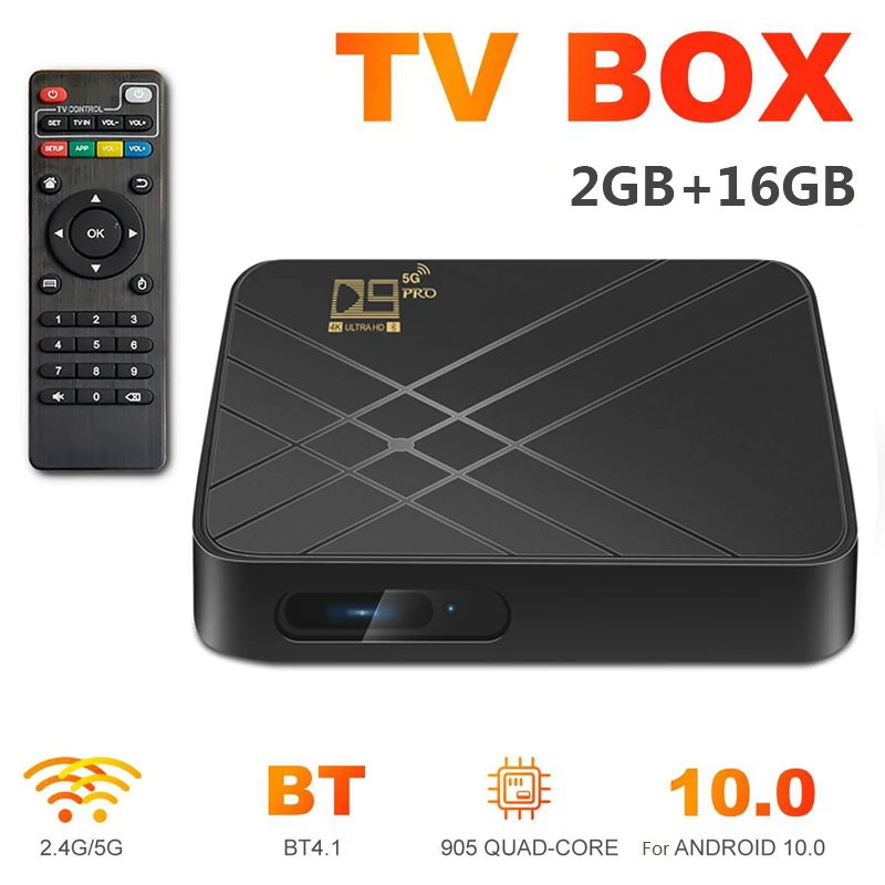 

ТВ-приставка Android 10,0, VS D9 Max TV BOX 8G128G 2,4G Φ WIFI S905 4K 3D, беспроводной ТВ-приемник 1080P, телеприставка для Youtube