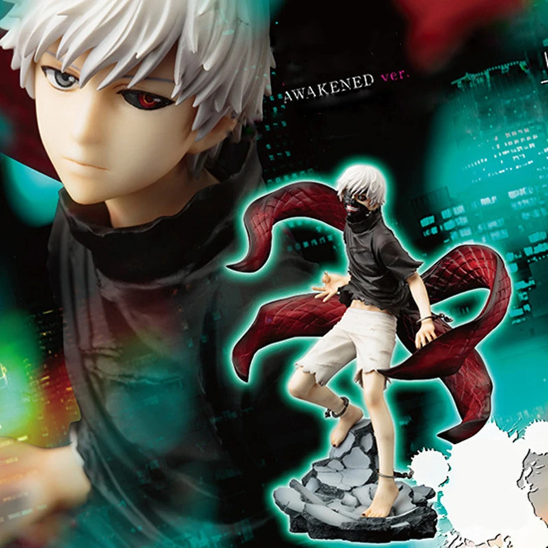 

Anime Tokyo Ghoul Figure Kaneki Ken Touka Kirishima PVC Action Figure Kaneki Ken Awakening Figurine Generation of Dark Jin Muyan