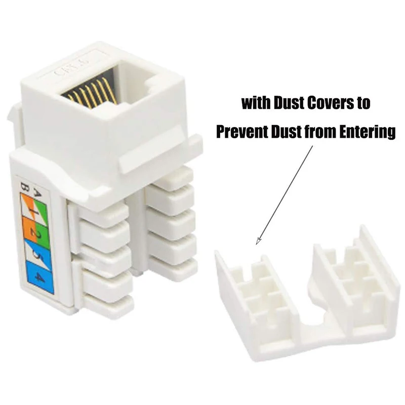 HOT-60 Pack Cat5E Cat6 RJ45 Keystone Jack Ethernet Punch-Down Network Coupler