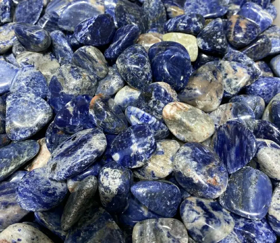 

Polished Natural Blue Vein Awesome Crystal Stone Tumble Crystal Gravel Healing Reiki Stones For Sale Chakra Energy Decor