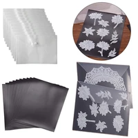 10pcsset 0 3mm magnetic sheets plastic folder bags for storaging stamps organizer holders transparent bags embossing process