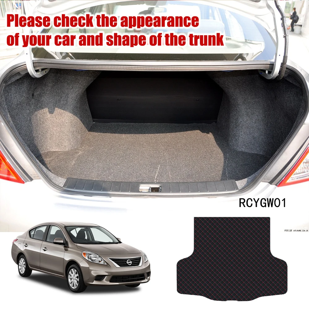 Кожаный коврик для багажника автомобиля Nissan Almera N17 2011-2018 латио Sunny Versa Renault Scala 2015 2016