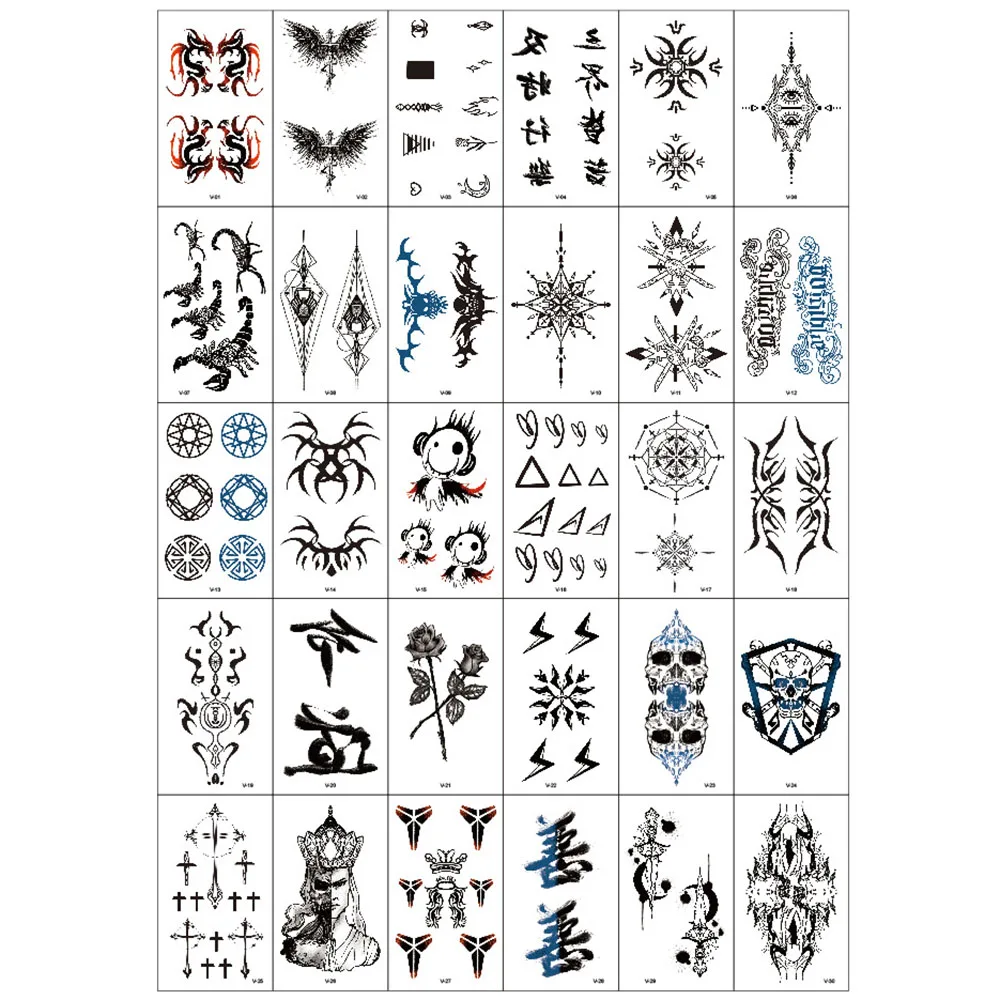 30 шт. водостойкие тату наклейки на руку|Временные тату| |