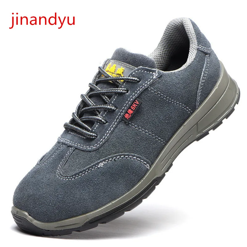 

Mens Shoes Steel Toe Suede Cowhide Insulation Work Safety Boots Non-slip Welder Shoes Anti Smash Anti Puncture Indestructible