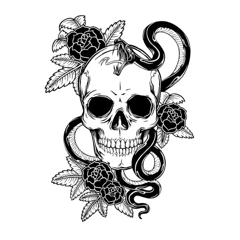 

Waterproof and Sunproof PVC Horrifying Venom Skull Decal Motorcycle Car Sticker 12CM*17CM