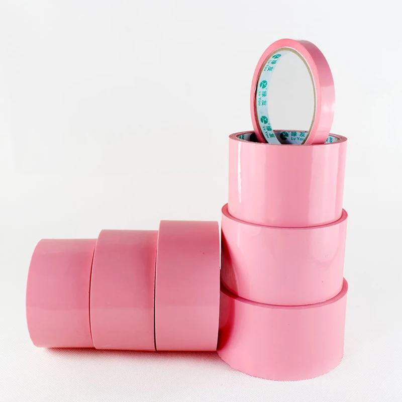 1 Roll 9 Sizes Pink Packing Tape BOPP Adhesive Courier Box Sealing Business Office Supplies | Канцтовары для офиса и дома