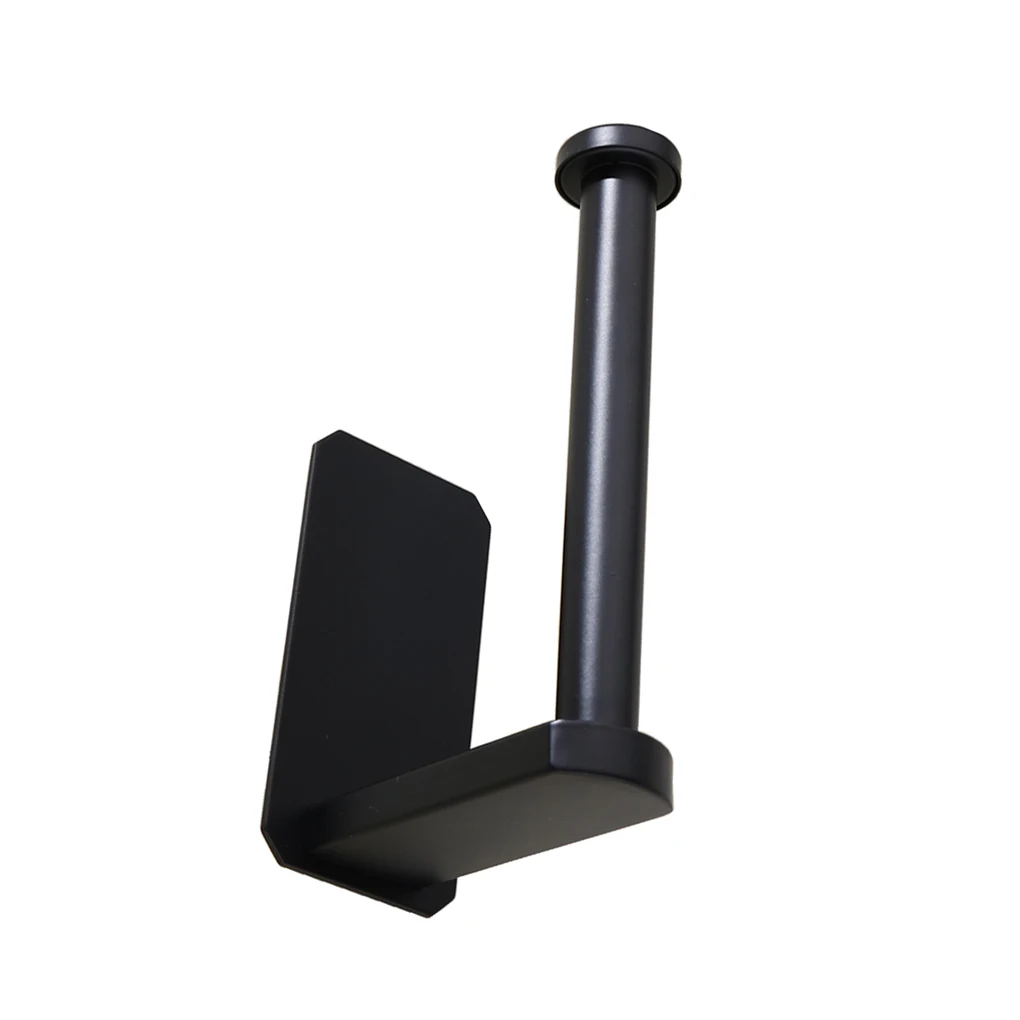 

Toilet Roll Holder Self Adhesive In Bathroom Tissue Paper Holder Black Finish Kitchen Paper Roll Holder