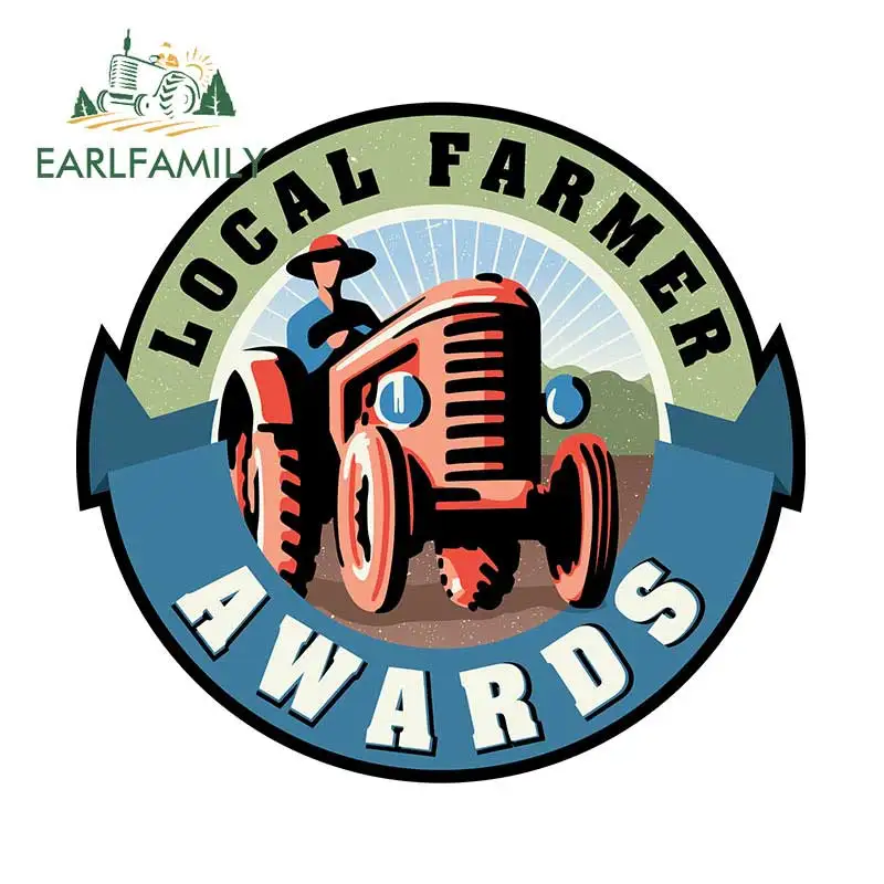 

EARLFAMILY 13 см x 12,1 см для местных фермеров награды значок Автомобильная наклейка s трактор окно переводная виниловая наклейка Водонепроницаемая графика