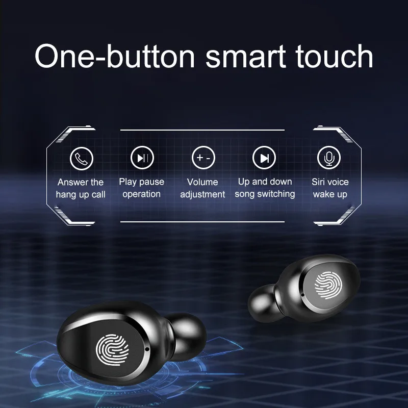 F9 TWS V5.0 беспроводные наушники Bluetooth Спортивная гарнитура светодиодный дисплей