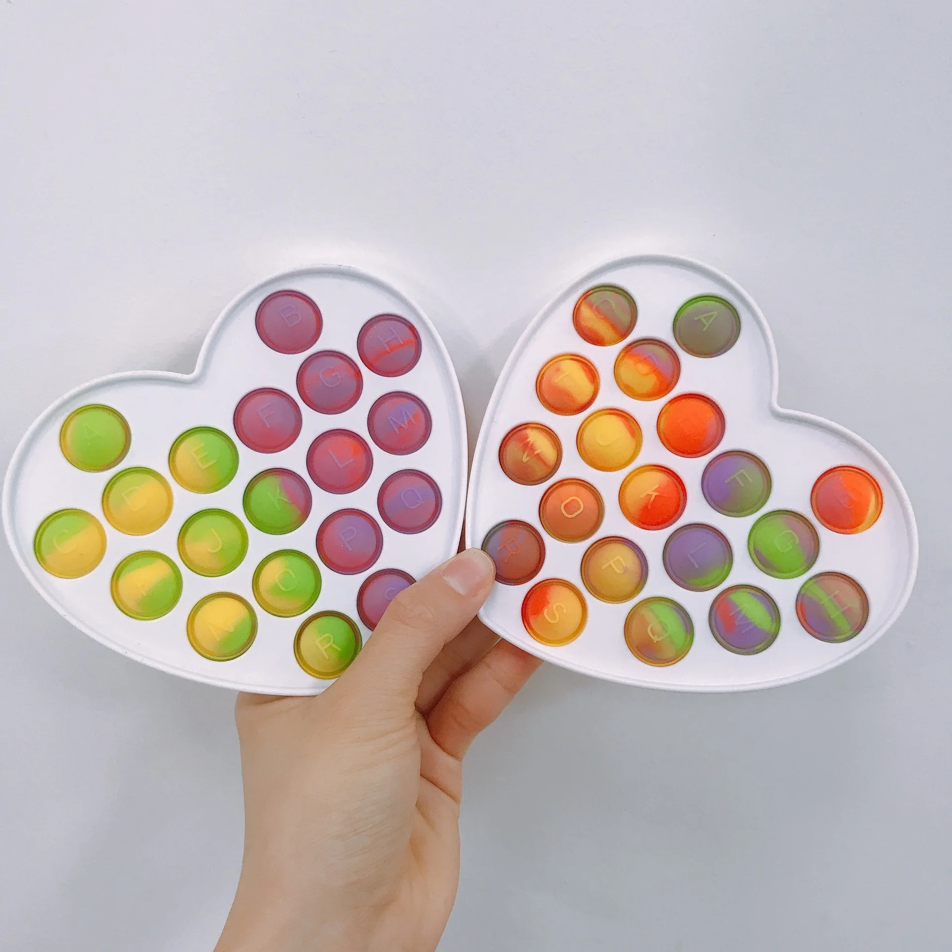 

Colorful Push Pops Fidget Bubble Sensory Squishy Stress Reliever Autism Needs Anti-stress Pop-It Rainbow Adult Toys For Children