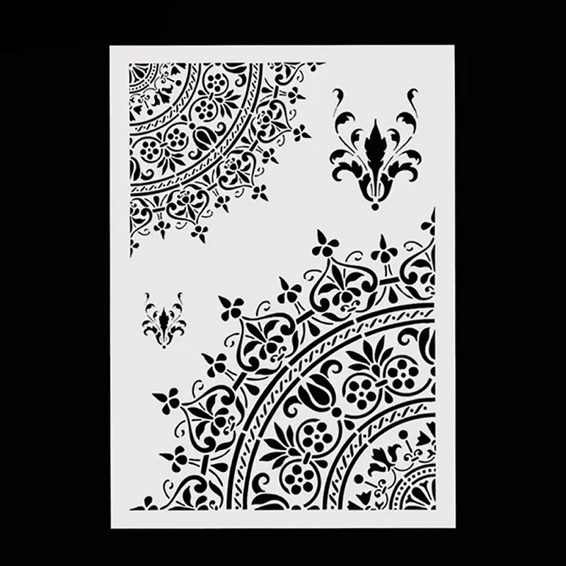 

Large Mandala Plastic Stencil Layering Stencils for Painting Walls DIY Openwork Template Scrapbooking Embossing Album Decoration
