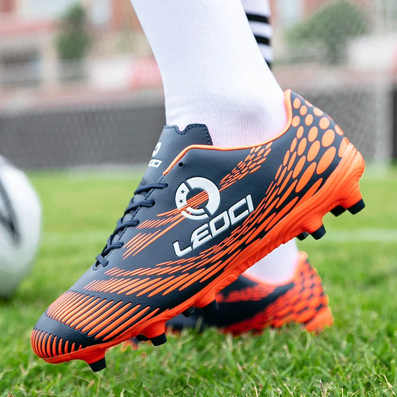 Профессиональные футбольные бутсы унисекс Длинные шипы tf-ботильоны для улицы