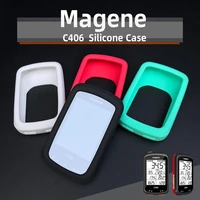 magene c406 protective case gps computer silicone cover protection screen film does not include gps computer