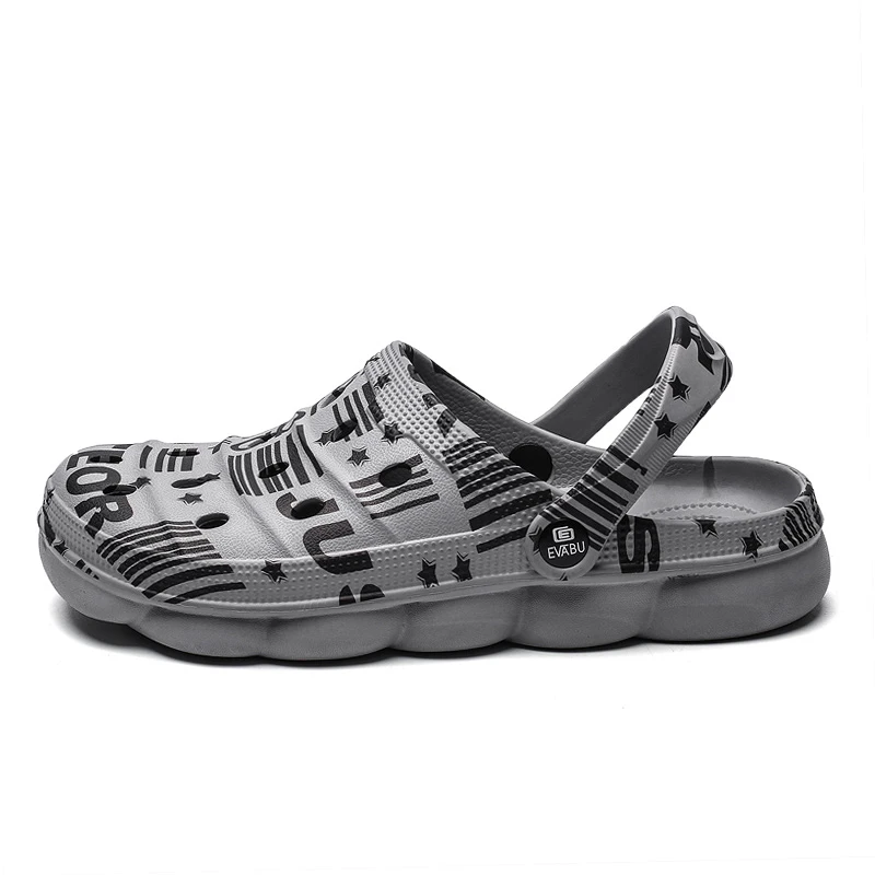 Мужские летние дышащие сандалии с дырками уличные Нескользящие пляжные тапочки