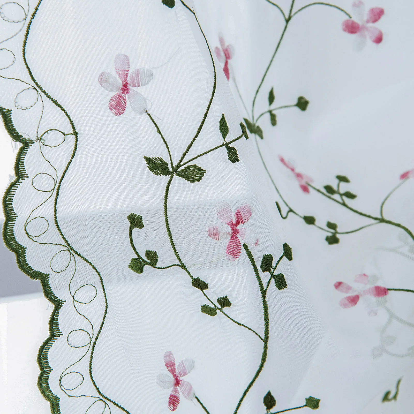 Тюль с цветочной вышивкой и обшивкой римские жалюзи вуаль прозрачные шторы для кухни гостиной спальни