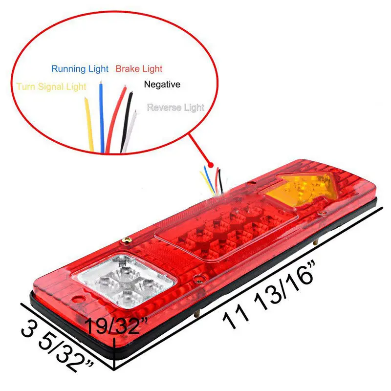

Hock & Vibration Proof Rear Tail Light For Car/Trailer/Truck Replacement