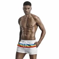 mens sport running beach short pants rainbow swimming trunk pants quick drying movement surfing shorts gym swimwear for male